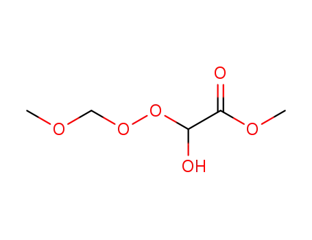 Molecular Structure of 108365-80-6 (Acetic acid, hydroxy[(methoxymethyl)dioxy]-, methyl ester)