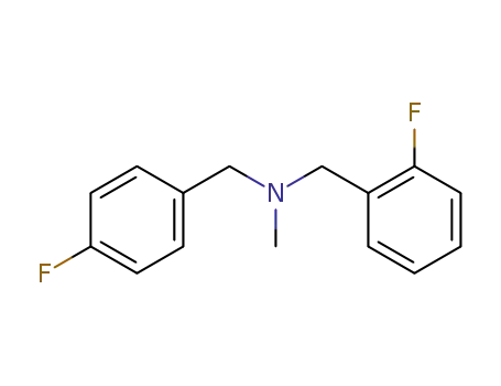 Molecular Structure of 368-06-9 ((2-fluoro-benzyl)-(4-fluoro-benzyl)-methyl-amine)