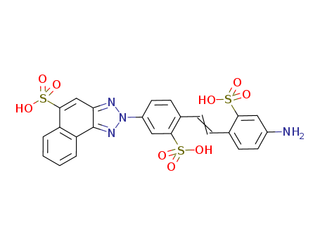 2H-NAPHTHO(1,2-D)TRIAZOLE-5-SULFONIC ACID, 2-(4-(2-(4-AMINO-2-SULFOPHENYL)ETHENYL)-3-SULFOPHENYL)-