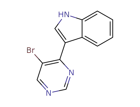 Molecular Structure of 1433688-83-5 (3-(5-bromopyrimidin-4-yl)-1H-indole)