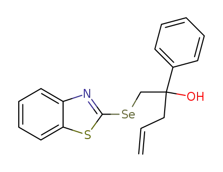 Molecular Structure of 134306-67-5 (2-(2-hydroxy-2-phenyl-4-pentenylseleno)benzothiazole)