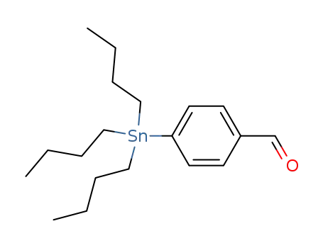 Molecular Structure of 88373-27-7 (Benzaldehyde, 4-(tributylstannyl)-)