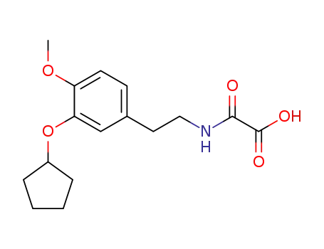 Molecular Structure of 141332-77-6 (Acetic acid, [[2-[3-(cyclopentyloxy)-4-methoxyphenyl]ethyl]amino]oxo-)