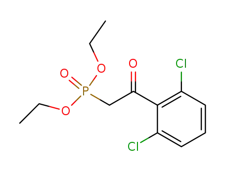 Molecular Structure of 81547-74-2 ([2-(2,6-Dichloro-phenyl)-2-oxo-ethyl]-phosphonic acid diethyl ester)