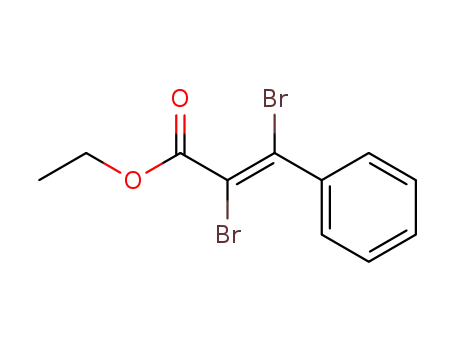 Molecular Structure of 176246-53-0 (ethyl (E)-2,3-dibromo-2-phenylpropenoate)