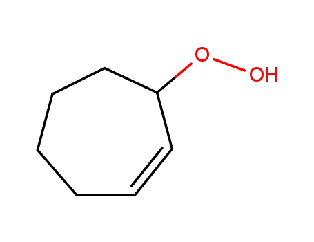 Molecular Structure of 4096-37-1 (rac-3-hydroperoxy-cyclohept-1-ene)
