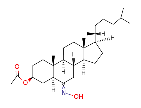 6-oxo-5α-cholestan-3β-yl acetate oxime