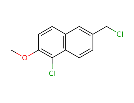 Molecular Structure of 17580-30-2 (1-Chlor-2-methoxy-6-chlormethyl-naphthalin)