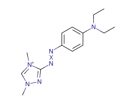 Molecular Structure of 47083-56-7 (3-[[4-(diethylamino)phenyl]azo]-1,4-dimethyl-1H-1,2,4-triazolium)