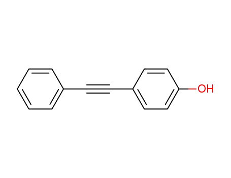 Molecular Structure of 1849-26-9 (Phenol, 4-(phenylethynyl)-)