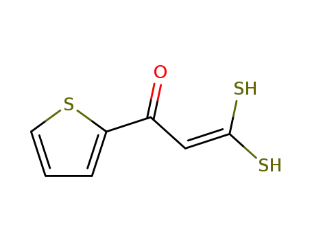 Molecular Structure of 15185-52-1 (3,3-disulfanyl-1-(thiophen-2-yl)prop-2-en-1-one)