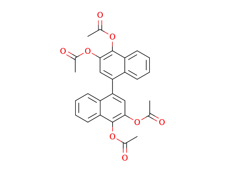 Molecular Structure of 7494-67-9 ([2-acetyloxy-4-(3,4-diacetyloxynaphthalen-1-yl)naphthalen-1-yl] acetate)