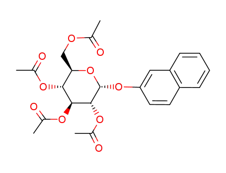 Molecular Structure of 37812-69-4 (1-O-(2′-naphthyl)-2,3,4,6-tetra-O-acetyl-α-D-glucopyranoside)