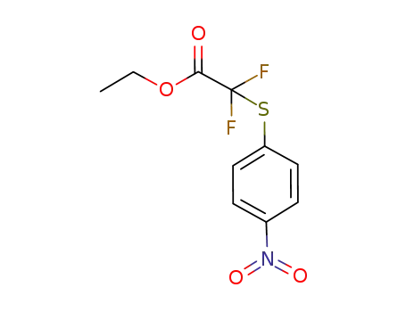 Molecular Structure of 1246615-87-1 (ethyl 2,2-difluoro-2-((4-nitrophenyl)thio)acetate)