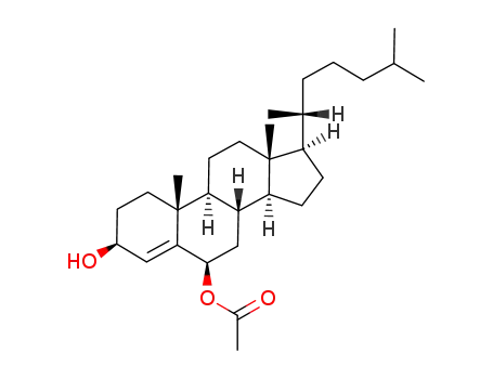 Molecular Structure of 76190-96-0 (6β-acetoxy-3β-hydroxycholest-4-ene)