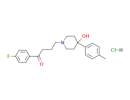 Molecular Structure of 3871-82-7 (1-[3-(p-fluorobenzoyl)propyl]-4-hydroxy-4-(p-tolyl)piperidinium chloride)
