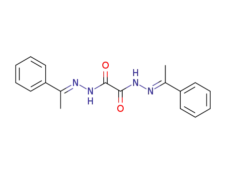 Molecular Structure of 29816-35-1 (Ethanedioic acid,1,2-bis[2-(1-phenylethylidene)hydrazide])