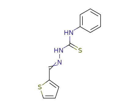 Molecular Structure of 1435-01-4 (Hydrazinecarbothioamide, N-phenyl-2-(2-thienylmethylene)-)