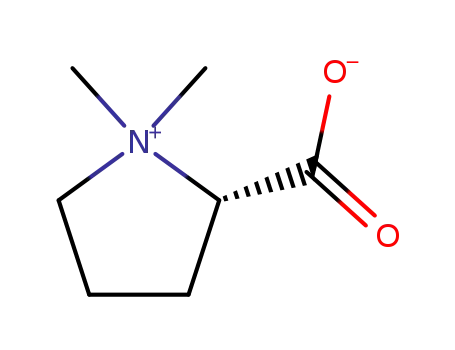 Molecular Structure of 471-87-4 (Pyrrolidinium,2-carboxy-1,1-dimethyl-, inner salt, (2S)-)