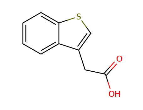 Molecular Structure of 1131-09-5 (BENZO[B]THIOPHENE-3-ACETIC ACID)