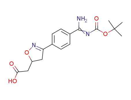 (R,S)-3-(4-{[N-(dimethylethoxycarbonyl)imino]aminomethyl}phenyl)-4,5-dihydro-5-isoxazoleacetic acid
