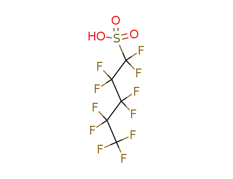 Molecular Structure of 2706-91-4 (perfluoropentane-1-sulphonic acid)