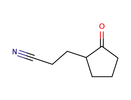 Molecular Structure of 4594-77-8 (3-(2-OXOCYCLOPENTYL)PROPANENITRILE)