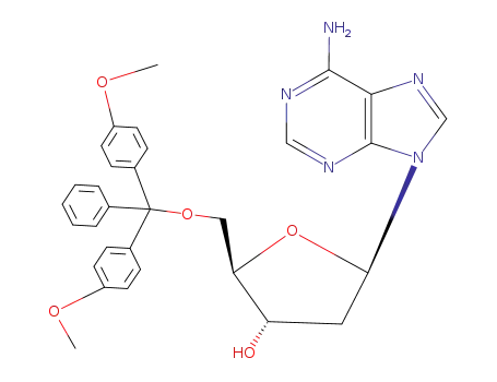 Molecular Structure of 17331-22-5 (5'-O-(4,4'-DIMETHOXYTRITYL)-2'-DEOXYADENOSINE)