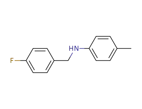 Molecular Structure of 127598-66-7 (N-(4-Fluorobenzyl)-4-Methylaniline, 97%)