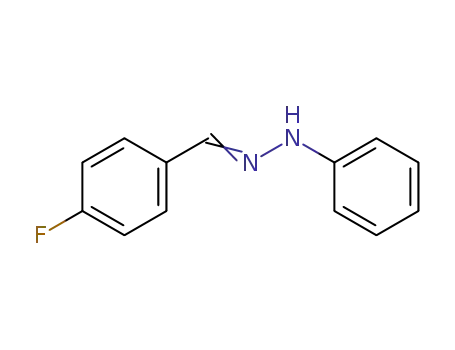 Molecular Structure of 352-06-7 (Benzaldehyde, 4-fluoro-, phenylhydrazone)