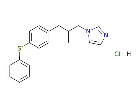 Molecular Structure of 69965-44-2 (1-[2-methyl-3-[4-(phenylthio)phenyl]propyl]-1H-imidazolium chloride)