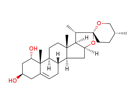 Molecular Structure of 79037-17-5 ((20S,22R,25R)-1α,3β-dihydroxyspirost-5-ene)