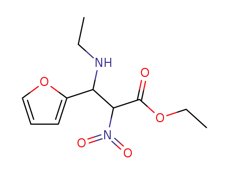 3-ethylamino-3-[2]furyl-2-nitro-propionic acid ethyl ester