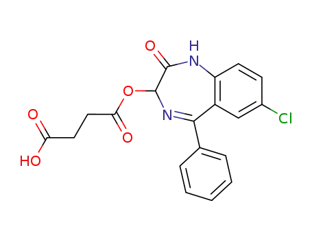 Molecular Structure of 51990-98-8 (4-{[(3S)-7-chloro-2-oxo-5-phenyl-2,3-dihydro-1H-1,4-benzodiazepin-3-yl]oxy}-4-oxobutanoic acid)