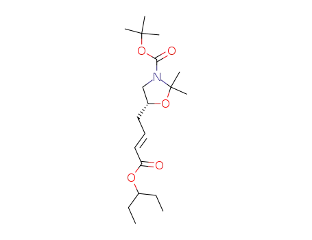 3''-pentyl (R,E)-4-[2,2-dimethyl-N(3')-tert-butoxycarbonyl-1',3'-oxazolidin-5'-yl]but-2-enoate