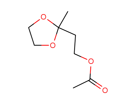 Molecular Structure of 68039-72-5 (2-methyl-1,3-dioxolan-2-ylethyl acetate)