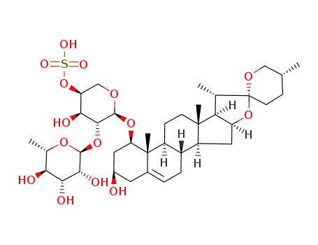 (25R)-ruscogenin 1-O-α-L-rhamnopyranosyl-(1->2)-4-O-sulfo-β-D-arabinopyranoside