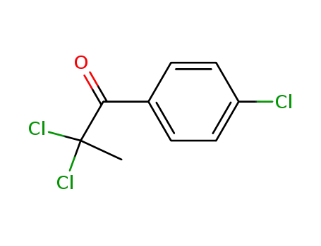 Molecular Structure of 57169-53-6 (1-(4-chlorophenyl)-2,2-dichloro-1-propanone)