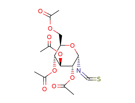 Molecular Structure of 122564-52-7 (2,3,4,6-tetra-O-acetyl-α-D-glucopyranosyl isothiocyanate)