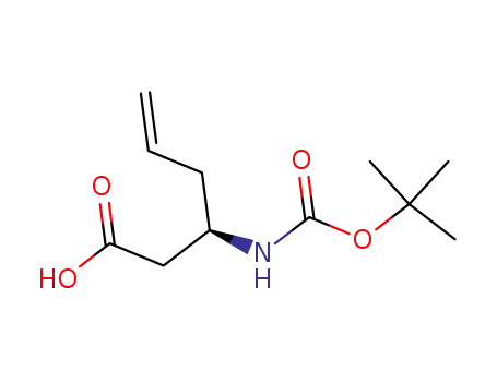 Molecular Structure of 270263-03-1 (BOC-(S)-3-AMINO-5-HEXENOIC ACID)