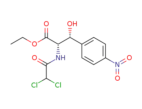 Molecular Structure of 382142-89-4 ((2S)-(2,2-dichloroacetylamino)-(3R)-hydroxy-3-(4-nitrophenyl)-propionic acid ethyl ester)