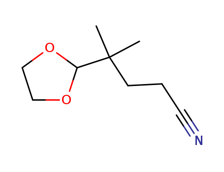 4-(1,3-dioxolan-2-yl)-4-methyl-pentanenitrile cas  20633-35-6