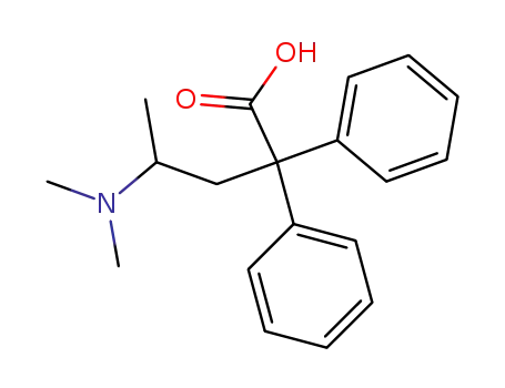 Molecular Structure of 5348-94-7 (4-DiMethylaMino-2,2-diphenylvaleric Acid)