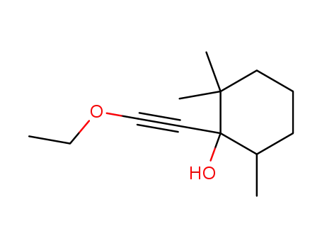 Molecular Structure of 408511-80-8 (1-ethoxyethynyl-2,2,6-trimethyl-cyclohexanol)