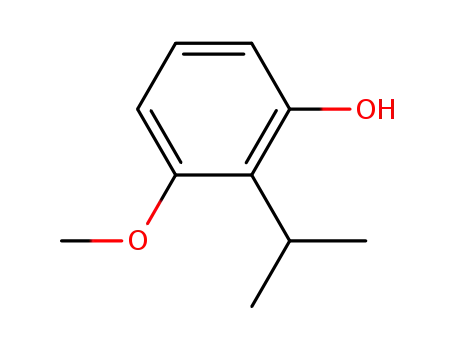 Molecular Structure of 123151-45-1 (Phenol, 3-methoxy-2-(1-methylethyl)-)