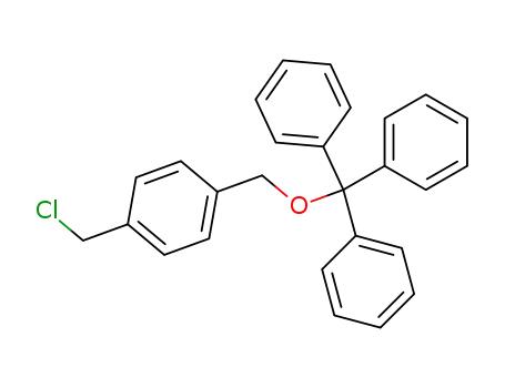 Molecular Structure of 174311-81-0 (4-<(triphenylmethoxy)methyl>benzyl chloride)