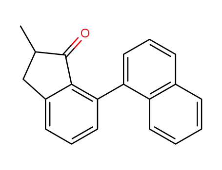 Molecular Structure of 213381-57-8 (2-methyl-7-(1-naphthyl)-1-indanone)