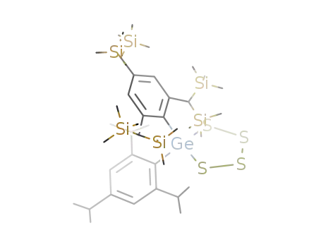 Molecular Structure of 152291-64-0 (5-(2,4,6-tris(bis(trimethylsilyl)methyl)phenyl)-5-(2,4,6-triisopropylphenyl)-1,2,3,4,5-tetrathiagermolane)