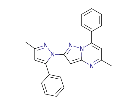 Molecular Structure of 1192571-44-0 (2-(3'-methyl-5'-phenylpyrazol-1'-yl)-5-methyl-7-phenylpyrazolo[1,5-a]pyrimidine)