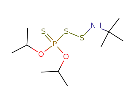 Molecular Structure of 76276-34-1 (diisopropoxyphosphinothionyl tert-butylamino disulfide)